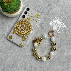 Samsung Galaxy S23 FE Rotation Dollar Bracelet Wristband Chain Phone Case Cover