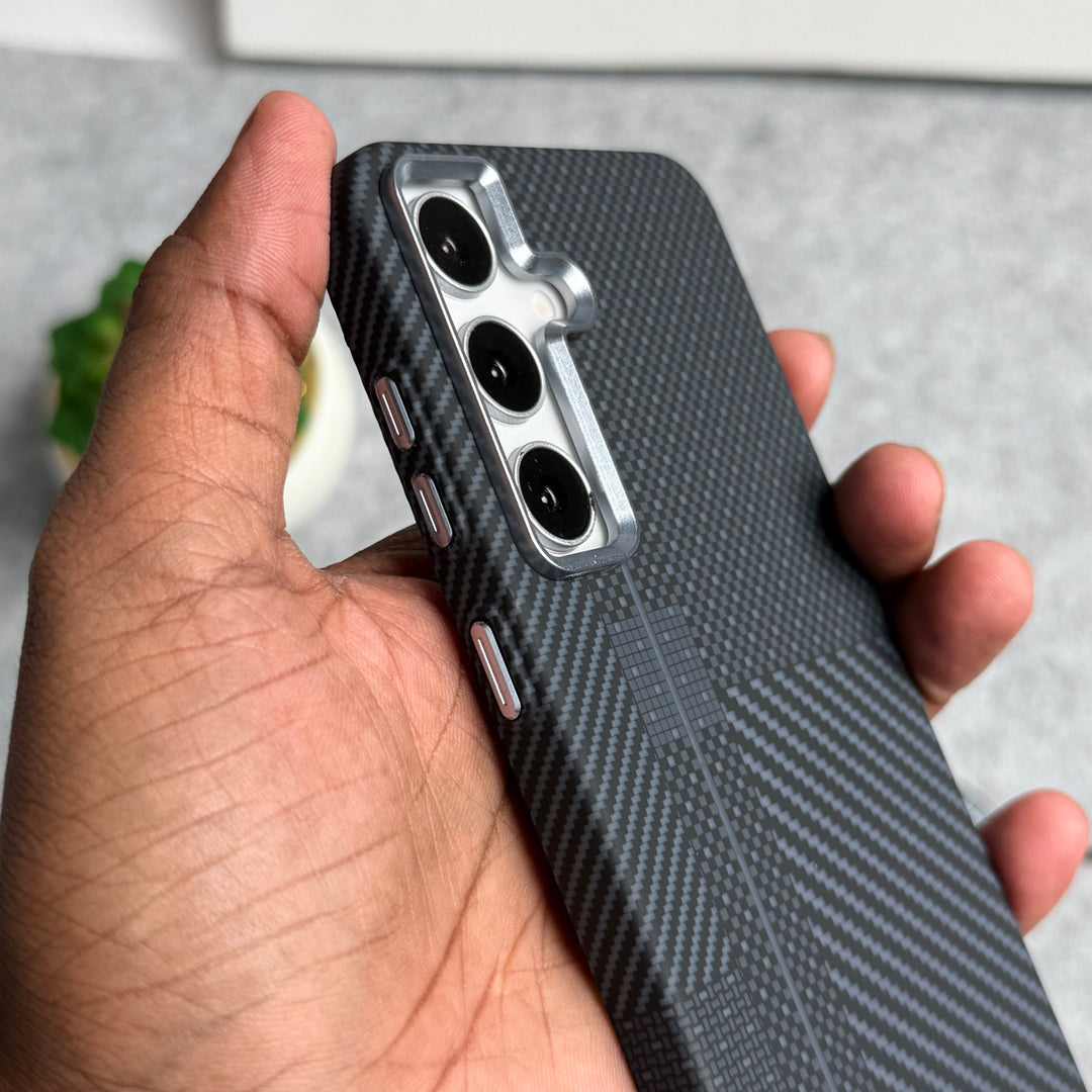 Samsung Galaxy S Series Carbon Fiber Texture Aramid Design Hard Pc MagSafe Case Cover