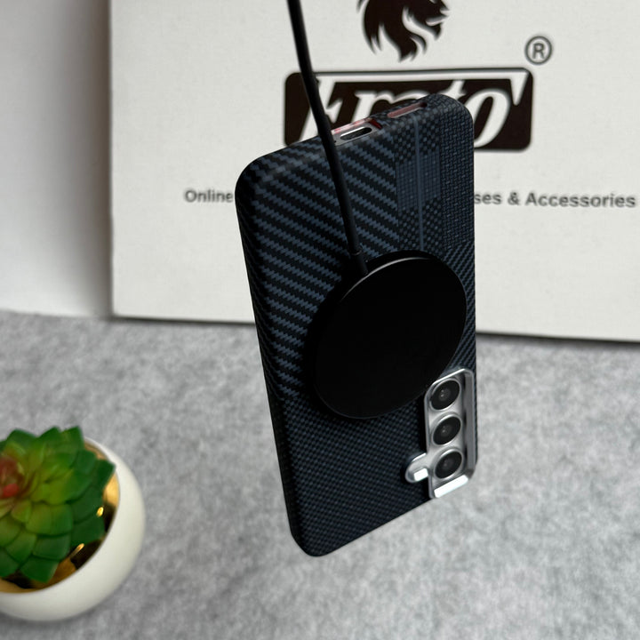 Samsung Galaxy S Series Carbon Fiber Texture Aramid Design Hard Pc MagSafe Case Cover
