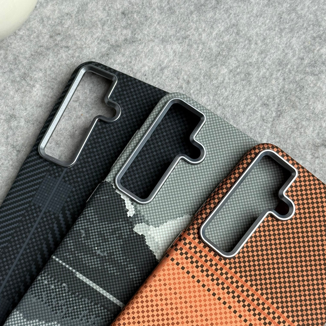 Samsung Galaxy S Series Carbon Fiber Texture Aramid Design Hard Pc MagSafe Case Cover