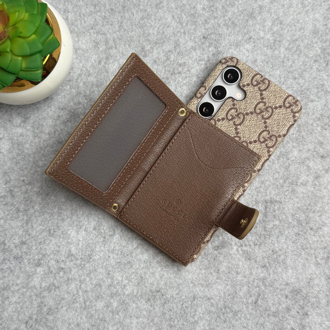 Samsung Galaxy S24 Luxury Brand GG Wallet Case Cover