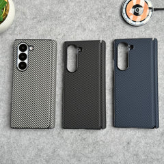 Samsung Galaxy Z Fold 5 Carbon Fiber Hinge Protection Case With Front Glass Protection