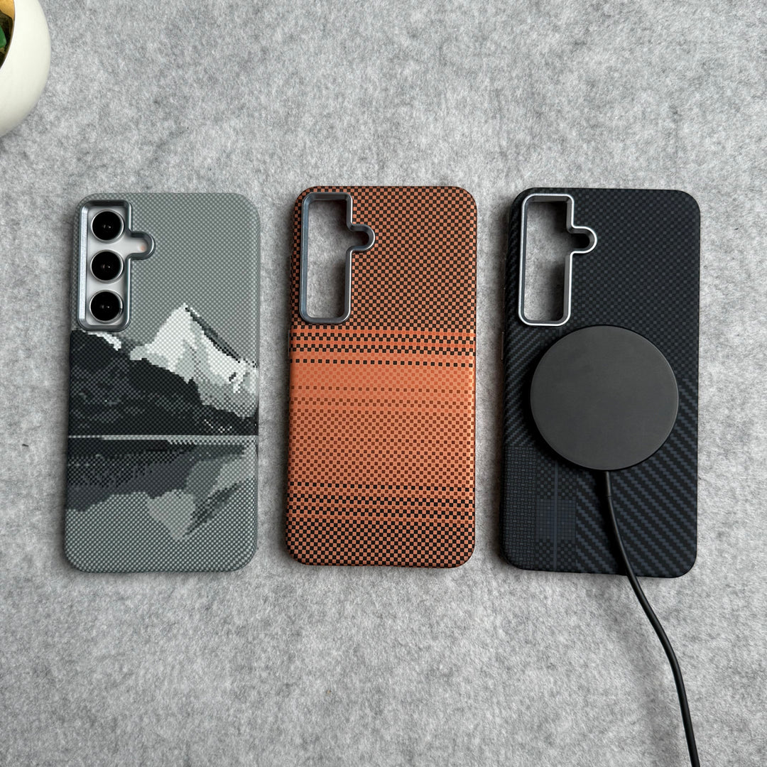 Samsung Galaxy S Series Carbon Fiber Texture Aramid Design Hard Pc MagSafe Case Cover
