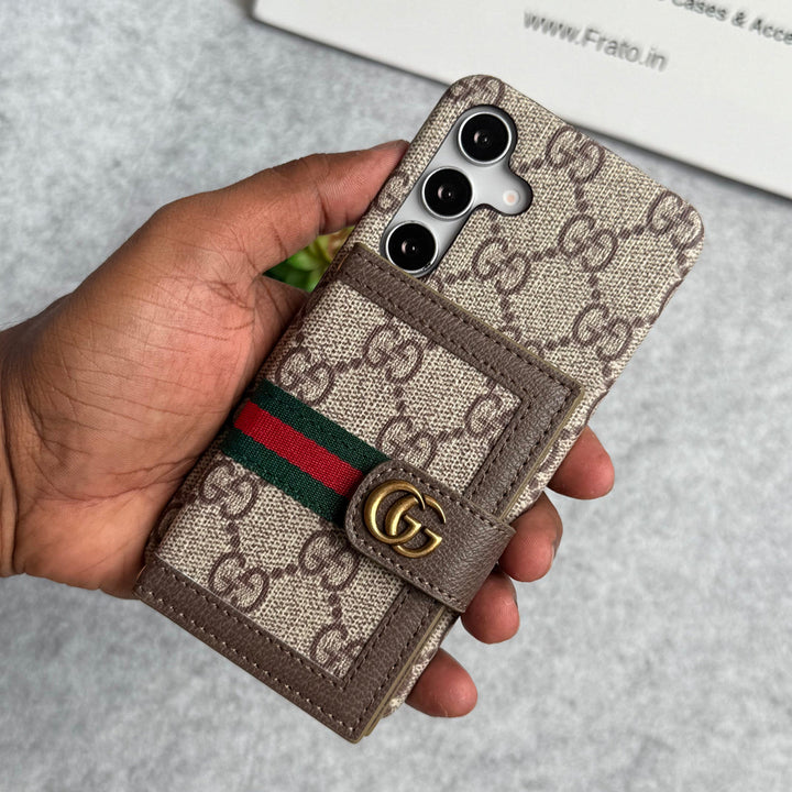 Samsung Galaxy S24 Luxury Brand GG Wallet Case Cover