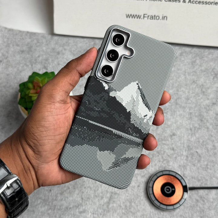 Samsung Galaxy S Series Carbon Fiber Texture Aramid Design Hard Pc MagSafe Case Cover