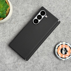 Samsung Galaxy Z Fold 5 Carbon Fiber Hinge Protection Case With Front Glass Protection