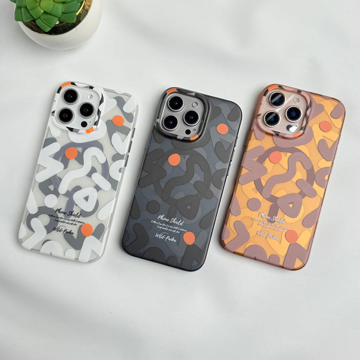 iPhone Geometric Graffiti Shockproof MagSafe Case Cover