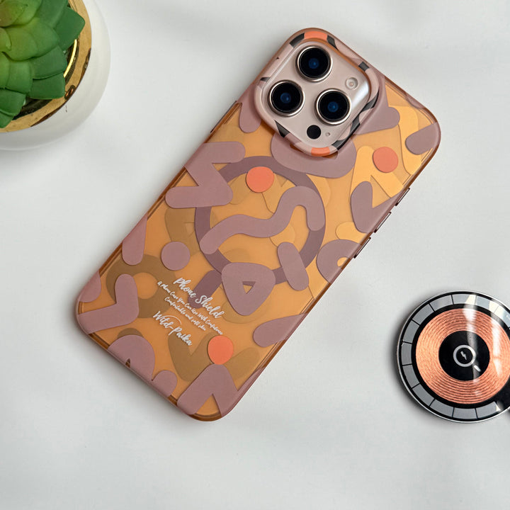 iPhone Geometric Graffiti Shockproof MagSafe Case Cover