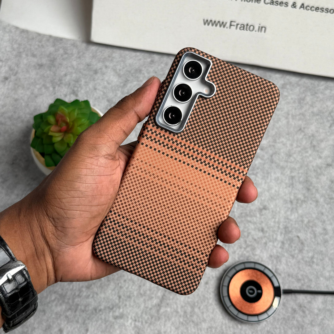 Samsung Galaxy S Series Carbon Fiber Texture Aramid Design Hard Pc MagSafe Case Cover