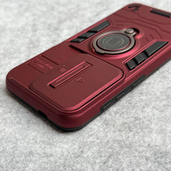 Samsung Galaxy S23 Armor Camera Slide Protection Ring Stand Shockproof Phone Cover