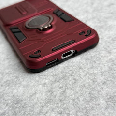 Samsung Galaxy S23 Armor Camera Slide Protection Ring Stand Shockproof Phone Cover