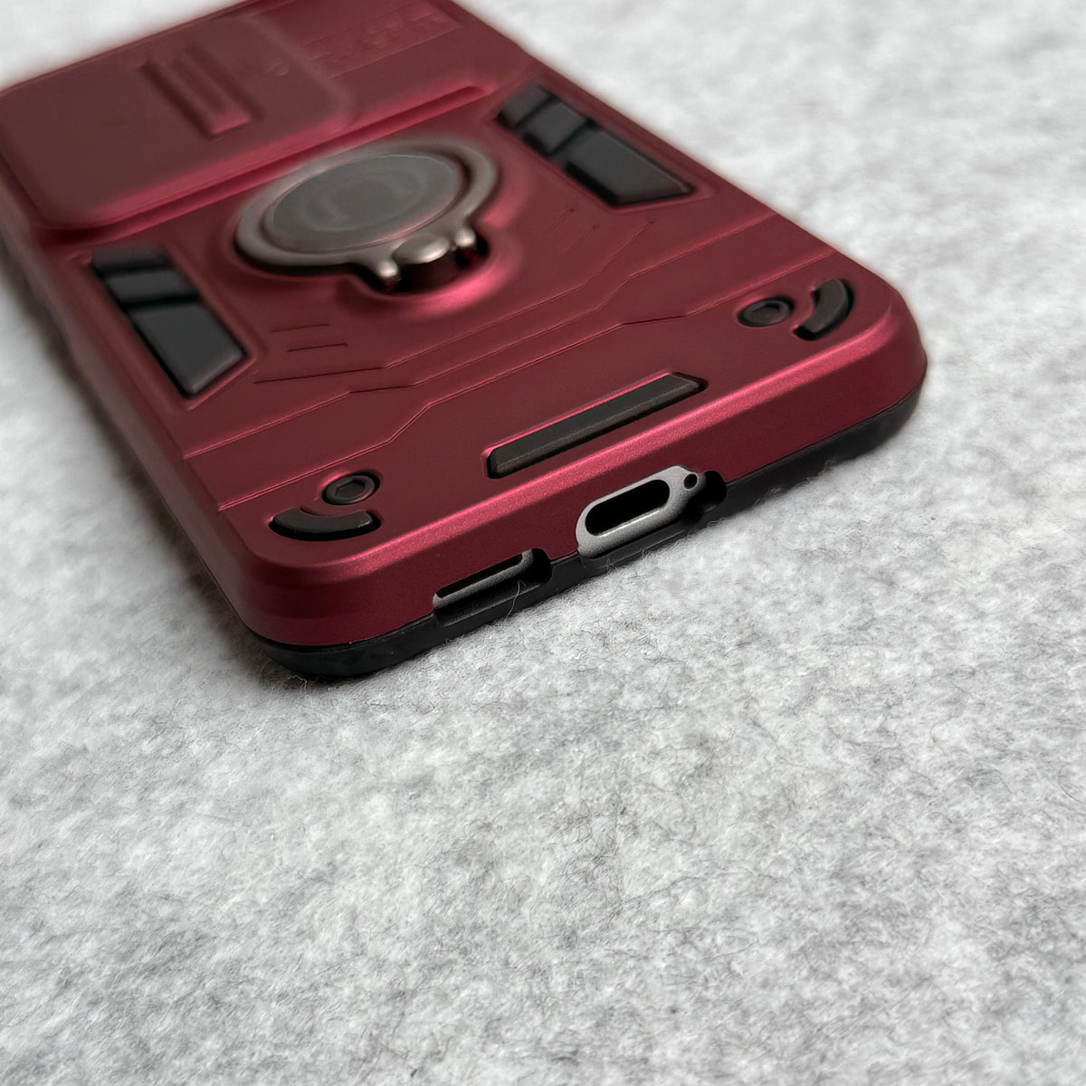 Samsung Galaxy S23 Armor Camera Slide Protection Ring Stand Shockproof Phone Cover