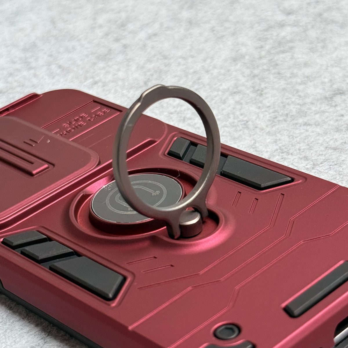 Samsung Galaxy S23 Armor Camera Slide Protection Ring Stand Shockproof Phone Cover
