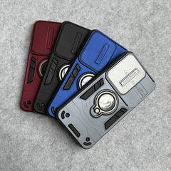 Samsung Galaxy S23 Armor Camera Slide Protection Ring Stand Shockproof Phone Cover