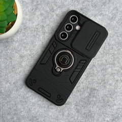 Samsung Galaxy S23 Armor Camera Slide Protection Ring Stand Shockproof Phone Cover