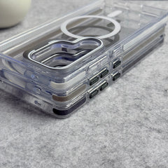 Samsung Galaxy S25 Ultra Transparent MagSafe Cover With Metal Camera Bump Kick Stand