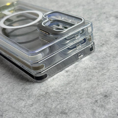 Samsung Galaxy S25 Ultra Transparent MagSafe Cover With Metal Camera Bump Kick Stand