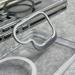 Samsung Galaxy S24 Ultra Transparent MagSafe Cover With Metal Camera Bump Kick Stand