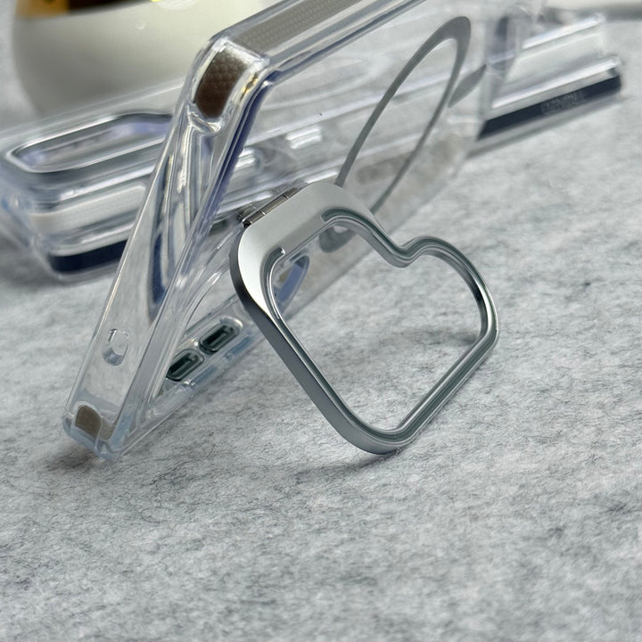 Samsung Galaxy S25 Ultra Transparent MagSafe Cover With Metal Camera Bump Kick Stand