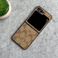 Samsung Galaxy Z Flip 6 Luxury CC Brand PU Leather Design Case Cover