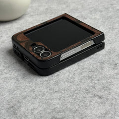 Samsung Galaxy Z Flip 6 Luxury CC Brand PU Leather Design Case Cover