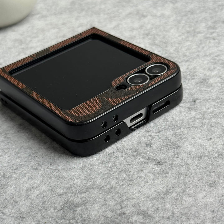 Samsung Galaxy Z Flip 6 Luxury CC Brand PU Leather Design Case Cover