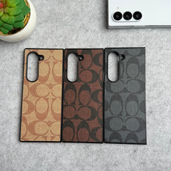 Samsung Galaxy Z Fold 6 Luxury CC Brand PU Leather Design Case Cover