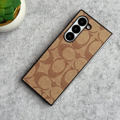 Samsung Galaxy Z Fold 6 Luxury CC Brand PU Leather Design Case Cover