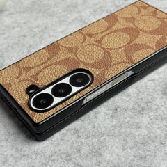 Samsung Galaxy Z Fold 6 Luxury CC Brand PU Leather Design Case Cover