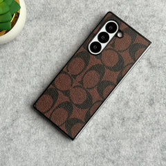 Samsung Galaxy Z Fold 6 Luxury CC Brand PU Leather Design Case Cover