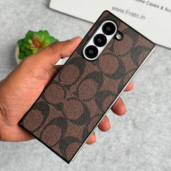 Samsung Galaxy Z Fold 6 Luxury CC Brand PU Leather Design Case Cover