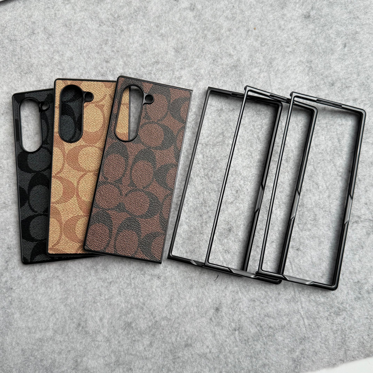 Samsung Galaxy Z Fold 6 Luxury CC Brand PU Leather Design Case Cover