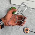 Samsung Galaxy S24 Ultra Transparent MagSafe Cover With Metal Camera Bump Kick Stand