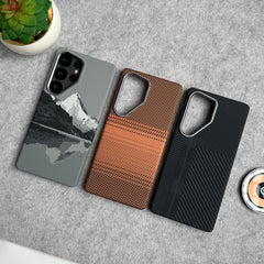 Samsung Galaxy Ultra Series Carbon Fiber Texture Aramid Design Hard Pc MagSafe Case Cover