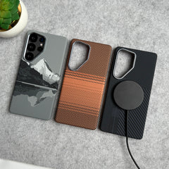 Samsung Galaxy Ultra Series Carbon Fiber Texture Aramid Design Hard Pc MagSafe Case Cover
