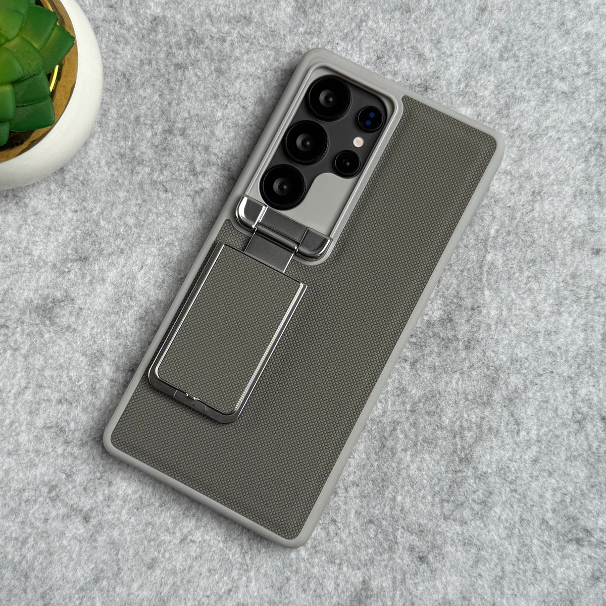 Samsung Galaxy S23 Ultra Metal Camera Cap Stand Cover