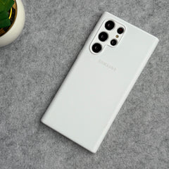 Samsung S22 Ultra Camera Protection Liquid Silicone Case Cover (White)