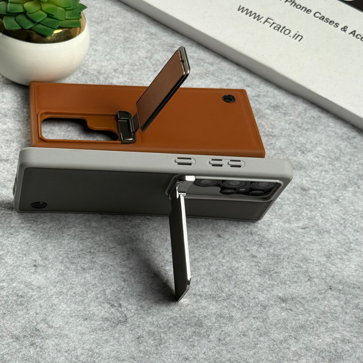 Samsung Galaxy Ultra Series Metal Camera Cap with Stand Cover