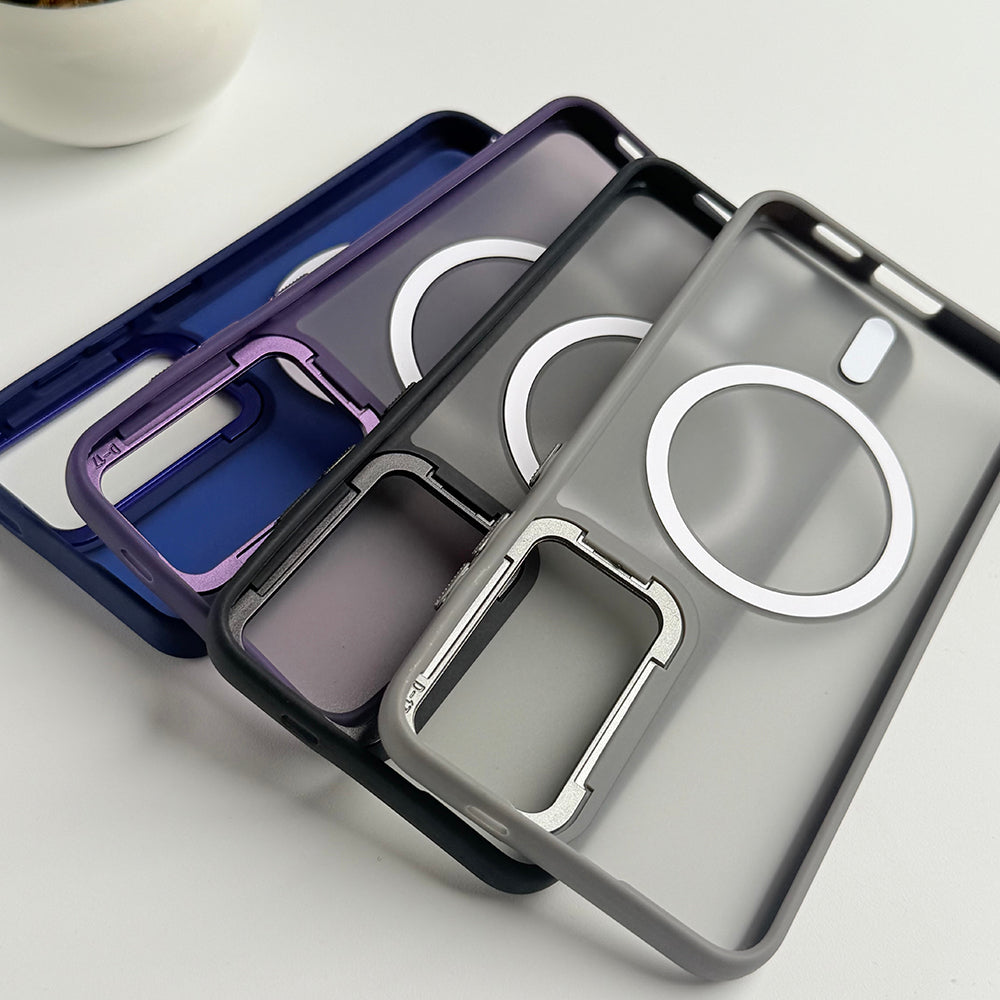 Samsung Galaxy S24 Smoke Magsafe Metal Camera Ring Case Cover