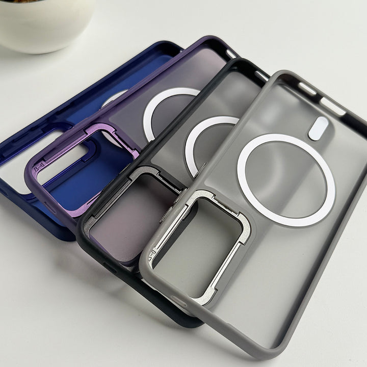 Samsung Galaxy S24 Smoke Magsafe Metal Camera Ring Case Cover