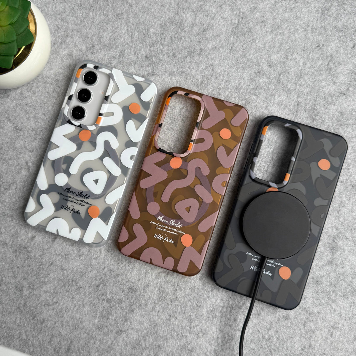 Samsung Galaxy S Series Geometric Graffiti Shockproof MagSafe Case Cover