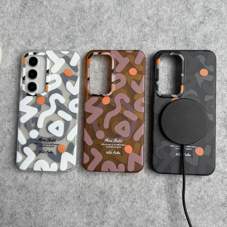 Samsung Galaxy S24 Geometric Graffiti Shockproof MagSafe Case Cover