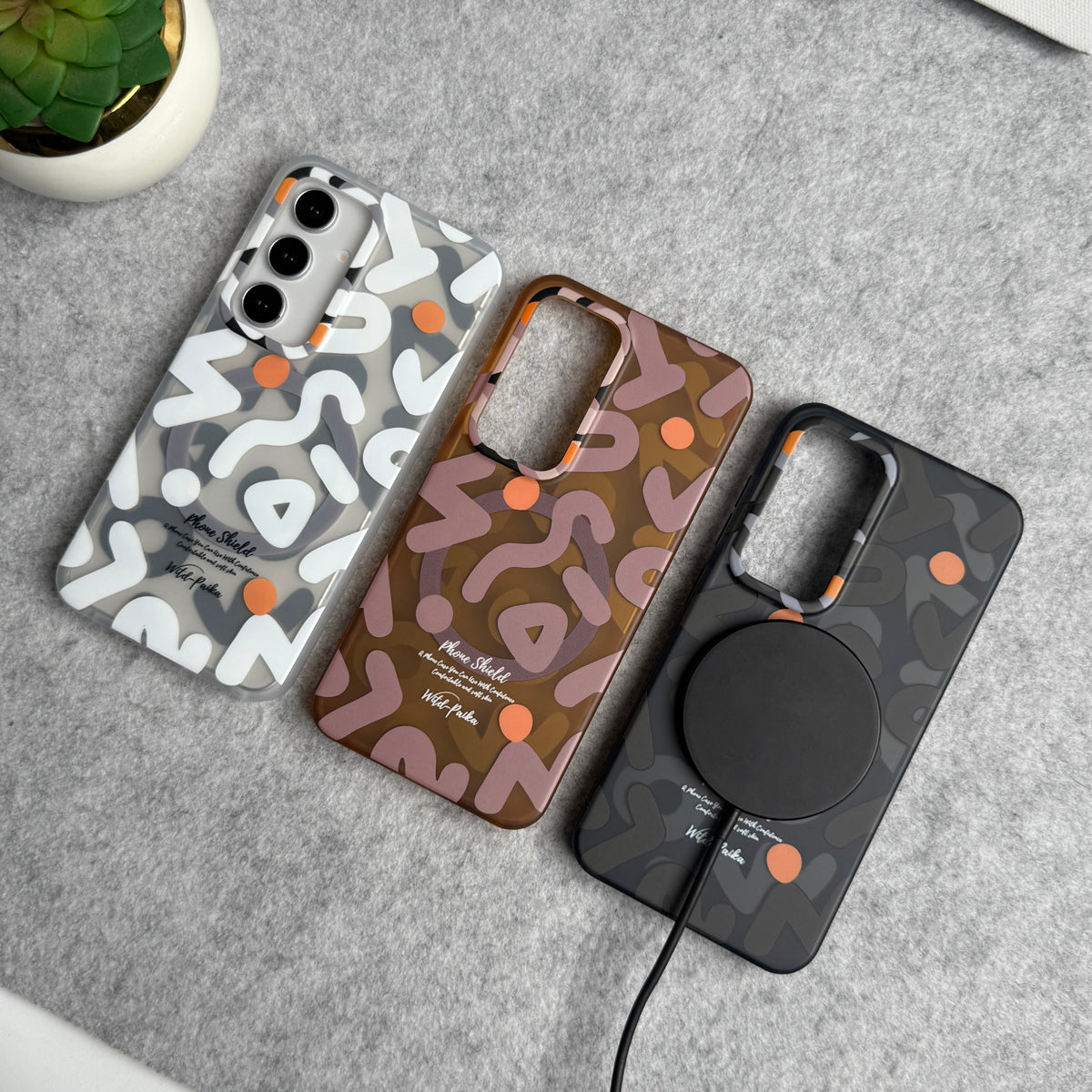 Samsung Galaxy S Series Geometric Graffiti Shockproof MagSafe Case Cover