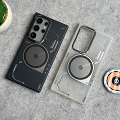 Samsung Galaxy S24 Ultra Matte Futuristic Design Magnetic MagSafe Charging Case