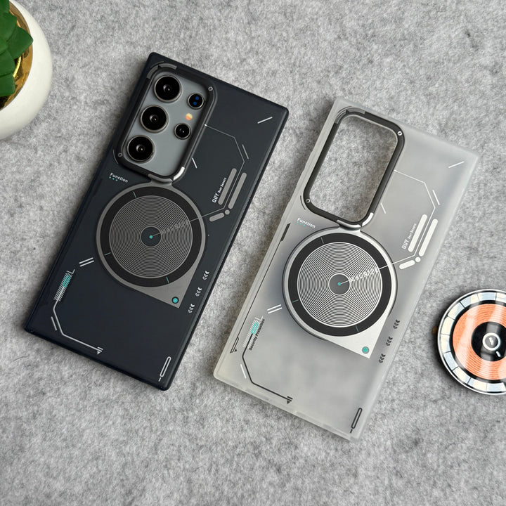 Samsung Galaxy S24 Ultra Matte Futuristic Design Magnetic MagSafe Charging Case