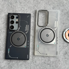 Samsung Galaxy S24 Ultra Matte Futuristic Design Magnetic MagSafe Charging Case