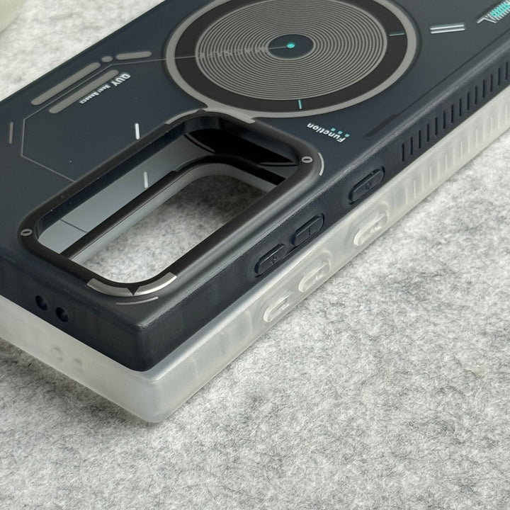 Samsung Galaxy S24 Ultra Matte Futuristic Design Magnetic MagSafe Charging Case