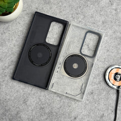 Samsung Galaxy S24 Ultra Matte Futuristic Design Magnetic MagSafe Charging Case
