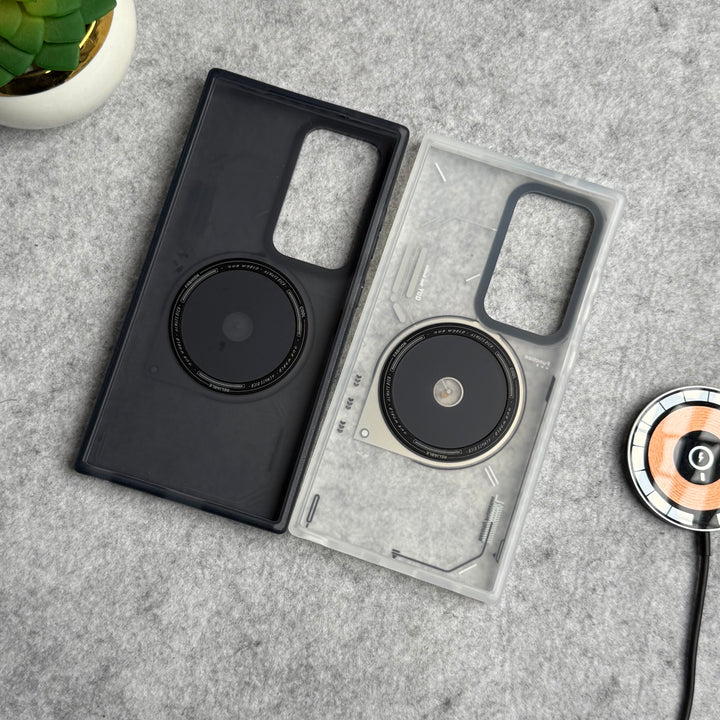 Samsung Galaxy S24 Ultra Matte Futuristic Design Magnetic MagSafe Charging Case
