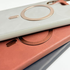Samsung Galaxy S25 Ultra Premium PU Leather Metal MagSafe Ring Cover